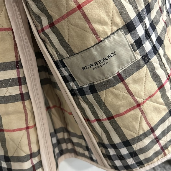 Burberry Barn Jacket/Coat Off White With Novacheck Lining/Cuffs Size S - Picture 5 of 16
